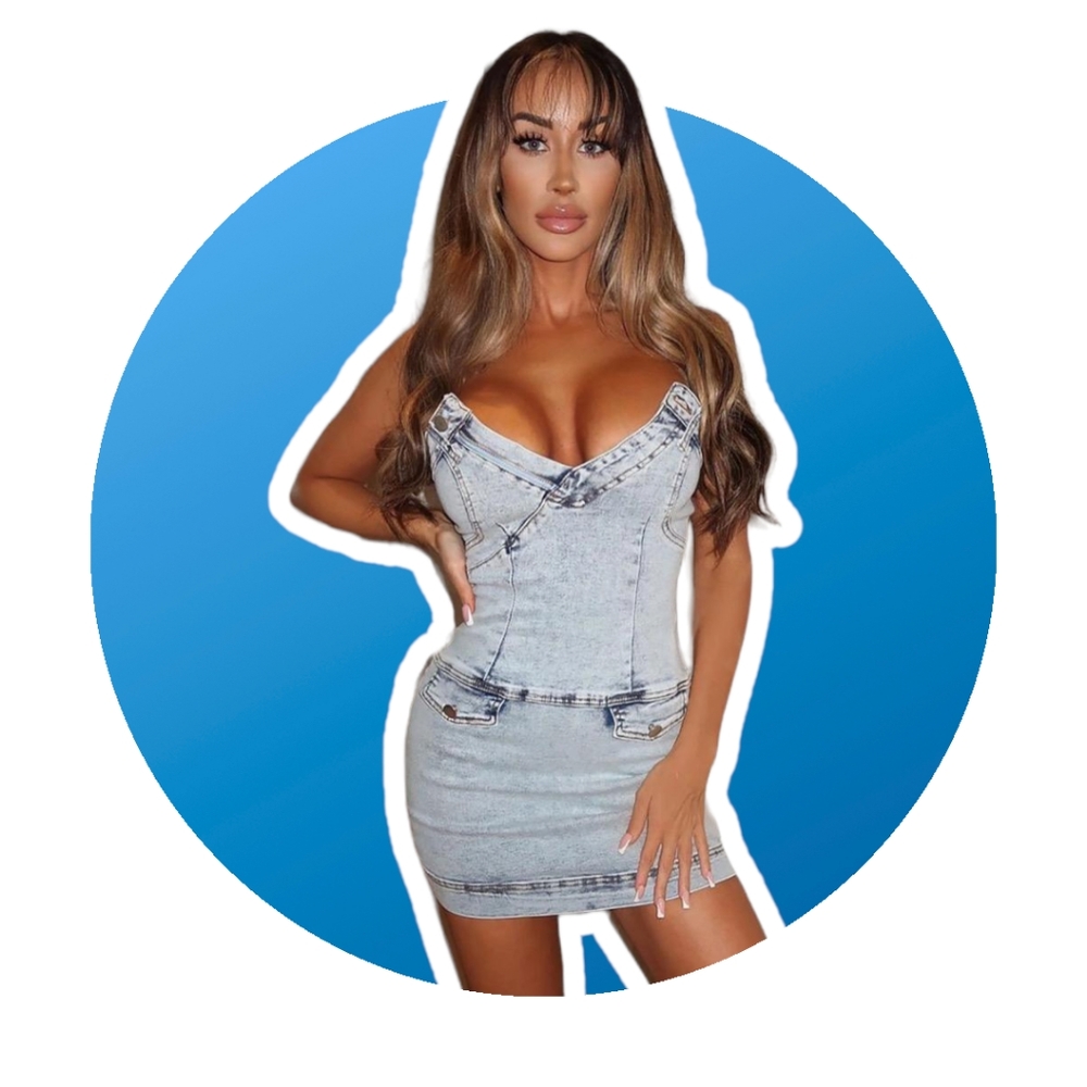 Fashion Nova Denim  Mini Dress